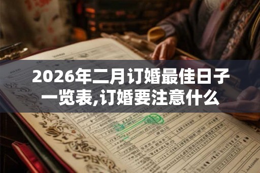 2026年二月订婚最佳日子一览表,订婚要注意什么