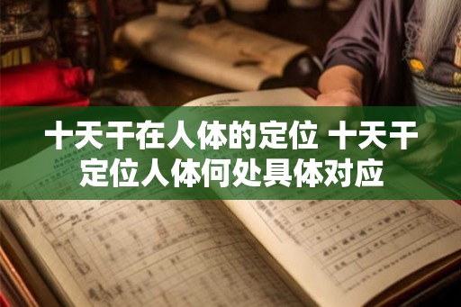 十天干在人体的定位 十天干定位人体何处具体对应