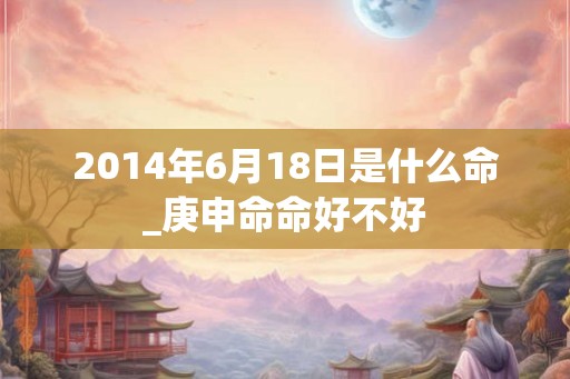2014年6月18日是什么命_庚申命命好不好