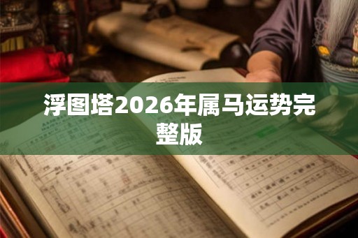 浮图塔2026年属马运势完整版