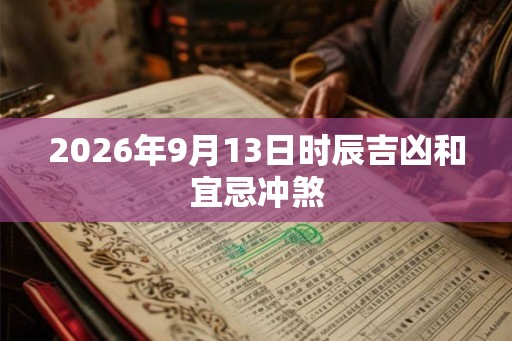 2026年9月13日时辰吉凶和宜忌冲煞