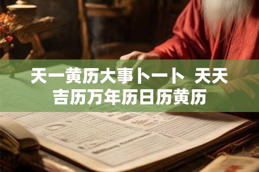 天一黄历大事卜一卜  天天吉历万年历日历黄历