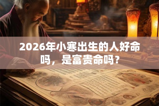 2026年小寒出生的人好命吗，是富贵命吗？