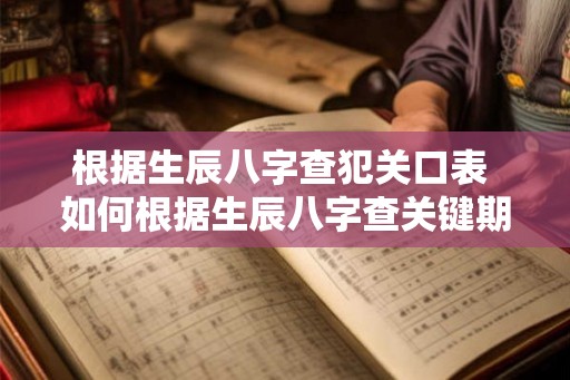 根据生辰八字查犯关口表 如何根据生辰八字查关键期