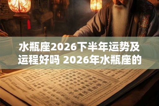 水瓶座2026下半年运势及运程好吗 2026年水瓶座的最新运势分析 水瓶座2026下半年运势及运程好吗 2026年水瓶座的最新运势分析