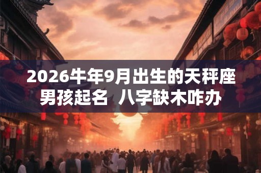2026牛年9月出生的天秤座男孩起名  八字缺木咋办