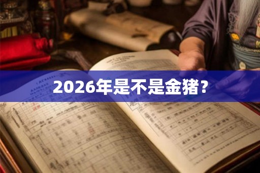 2026年是不是金猪？