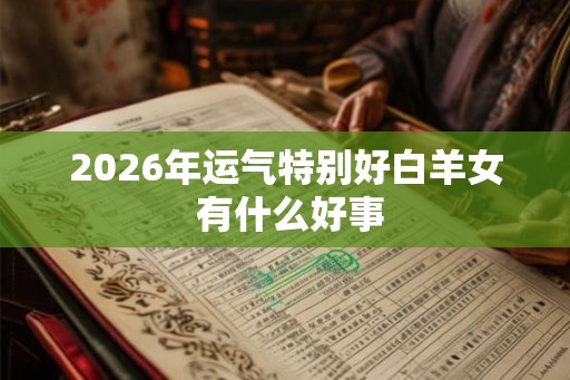2026年运气特别好白羊女 有什么好事