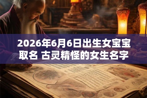 2026年6月6日出生女宝宝取名 古灵精怪的女生名字