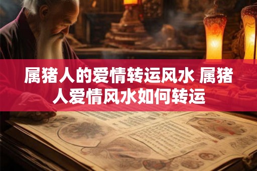 属猪人的爱情转运风水 属猪人爱情风水如何转运