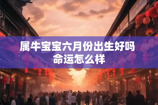 属牛宝宝六月份出生好吗 命运怎么样