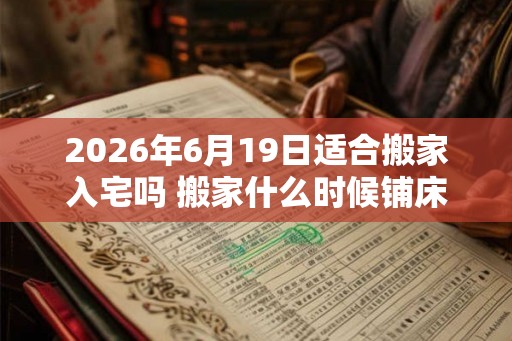 2026年6月19日适合搬家入宅吗 搬家什么时候铺床最好