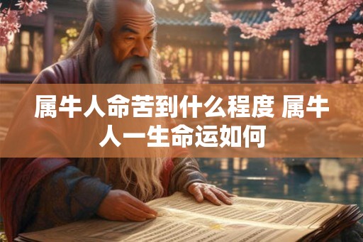 属牛人命苦到什么程度 属牛人一生命运如何
