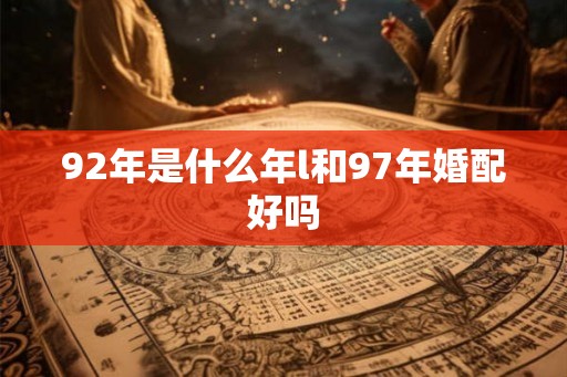 92年是什么年l和97年婚配好吗