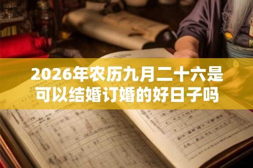 2026年农历九月二十六是可以结婚订婚的好日子吗