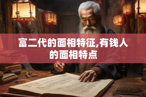 富二代的面相特征,有钱人的面相特点