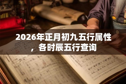 2026年正月初九五行属性，各时辰五行查询