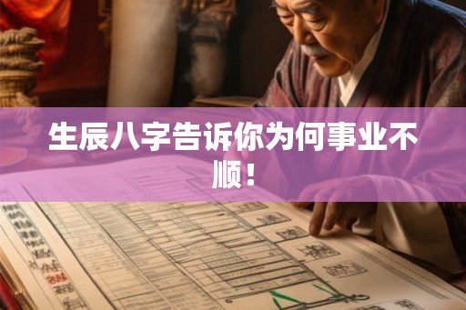 生辰八字告诉你为何事业不顺！