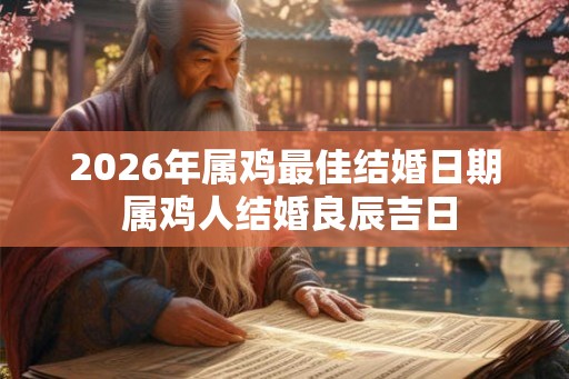 2026年属鸡最佳结婚日期 属鸡人结婚良辰吉日