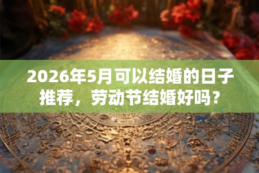 2026年5月可以结婚的日子推荐，劳动节结婚好吗？