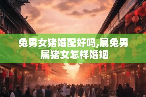 兔男女猪婚配好吗,属兔男 属猪女怎样婚姻