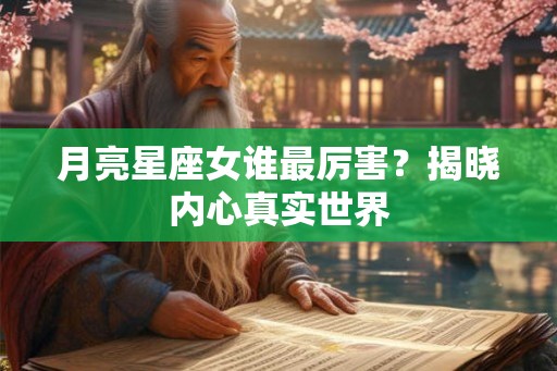 月亮星座女谁最厉害？揭晓内心真实世界