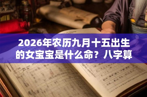 2026年农历九月十五出生的女宝宝是什么命？八字算命