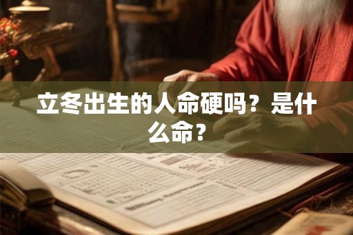 立冬出生的人命硬吗？是什么命？