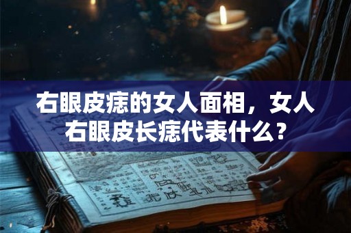 右眼皮痣的女人面相,女人右眼皮长痣代表什么? 右眼皮痣的女人面相,女人右眼皮长痣代表什么?