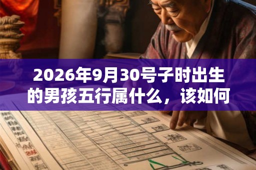 2026年9月30号子时出生的男孩五行属什么，该如何起名