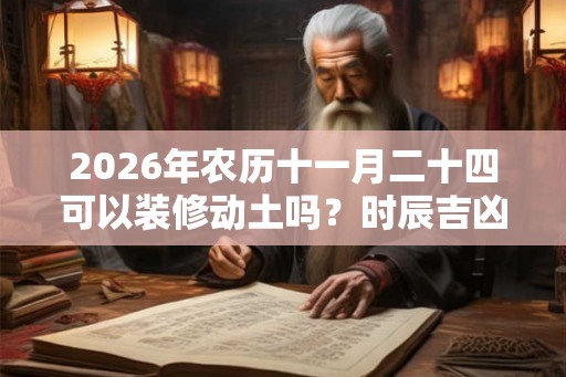 2026年农历十一月二十四可以装修动土吗？时辰吉凶如何？