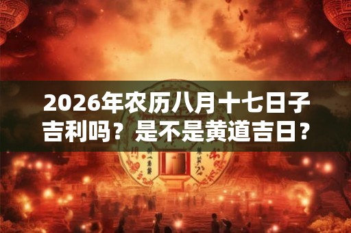 2026年农历八月十七日子吉利吗?是不是黄道吉日? 2026年农历八月十七日子吉利吗?是不是黄道吉日?