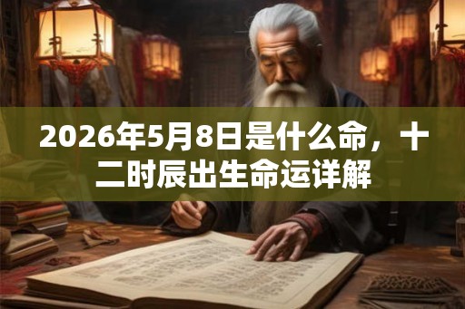2026年5月8日是什么命，十二时辰出生命运详解