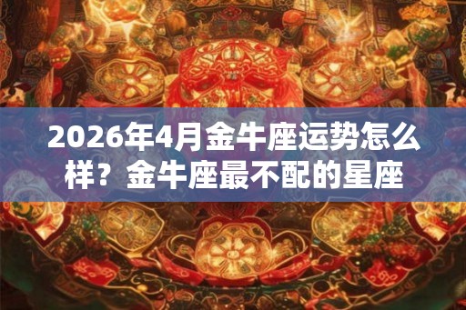 2026年4月金牛座运势怎么样?金牛座最不配的星座 2026年4月金牛座运势怎么样?金牛座最不配的星座