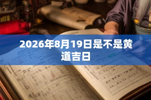 2026年8月19日是不是黄道吉日