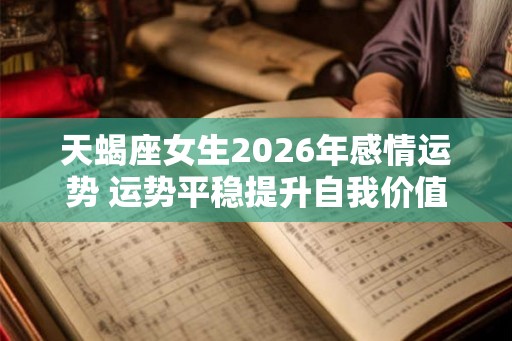 天蝎座女生2026年感情运势 运势平稳提升自我价值