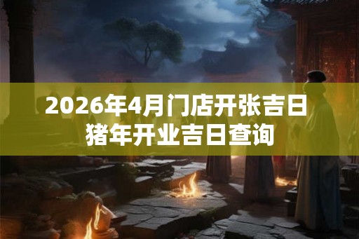 2026年4月门店开张吉日 猪年开业吉日查询