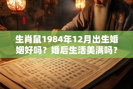 生肖鼠1984年12月出生婚姻好吗？婚后生活美满吗？