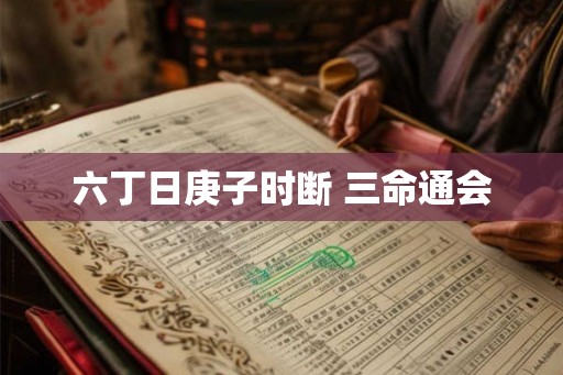 六丁日庚子时断 三命通会