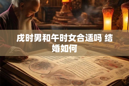 戌时男和午时女合适吗 结婚如何