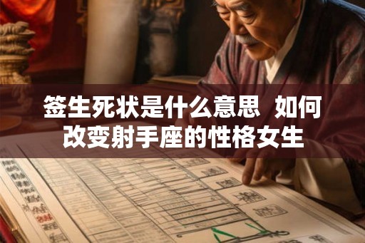 签生死状是什么意思  如何改变射手座的性格女生