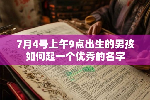 7月4号上午9点出生的男孩如何起一个优秀的名字