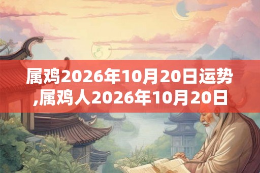 属鸡2026年10月20日运势,属鸡人2026年10月20日财运,生肖鸡2026年10月20日运势