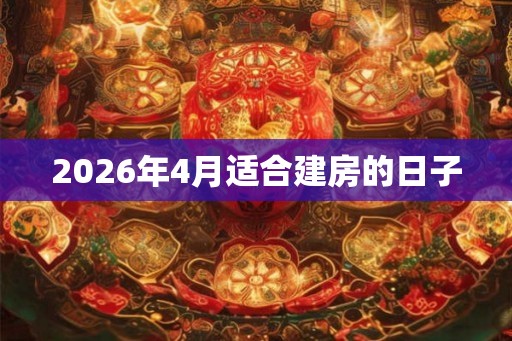 2026年4月适合建房的日子
