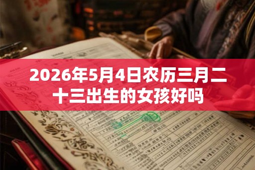 2026年5月4日农历三月二十三出生的女孩好吗