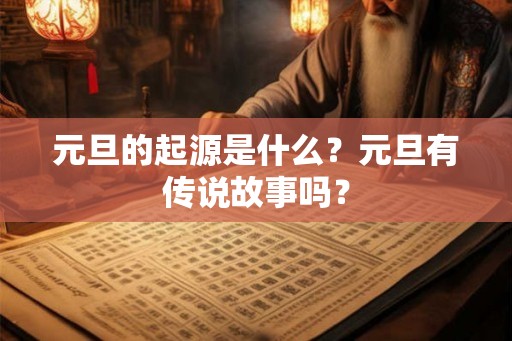 元旦的起源是什么？元旦有传说故事吗？