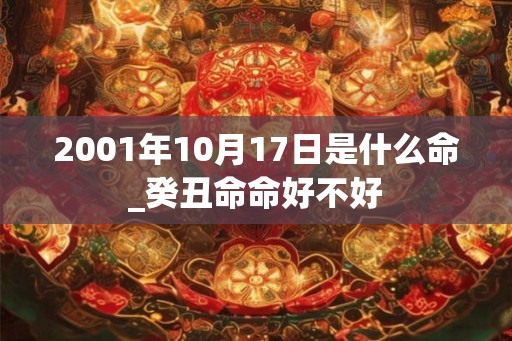2001年10月17日是什么命_癸丑命命好不好