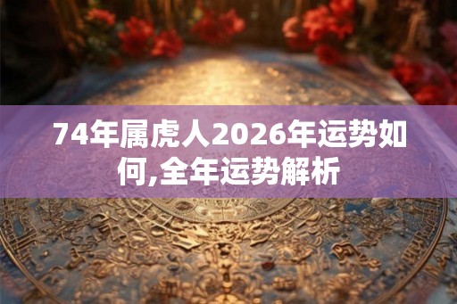 74年属虎人2026年运势如何,全年运势解析