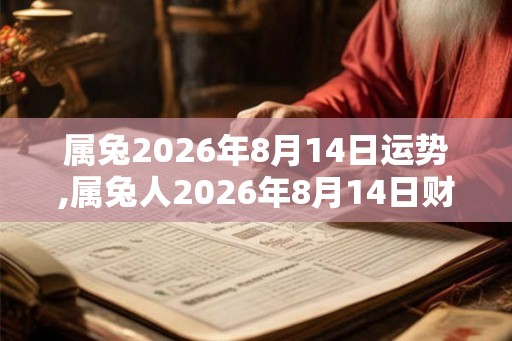 属兔2026年8月14日运势,属兔人2026年8月14日财运,生肖兔2026年8月14日运势