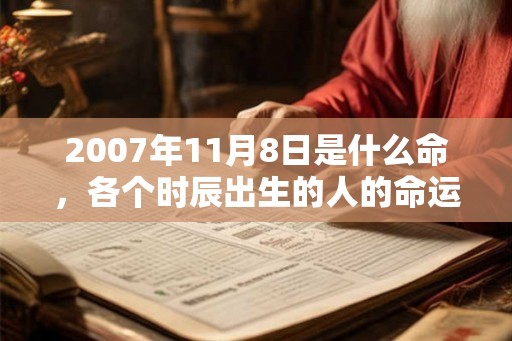 2007年11月8日是什么命，各个时辰出生的人的命运